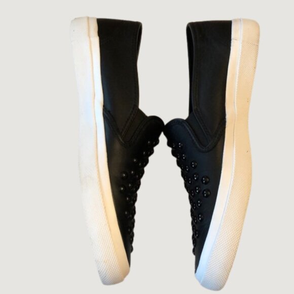 Coach "Chrissy Rivets” SPRT NAPPA leather black 8M studded loafers casual travel - Picture 5 of 8